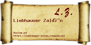 Liebhauser Zalán névjegykártya