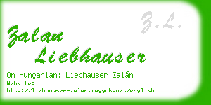 zalan liebhauser business card