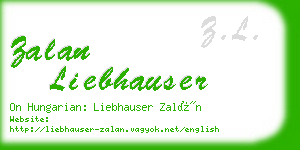 zalan liebhauser business card